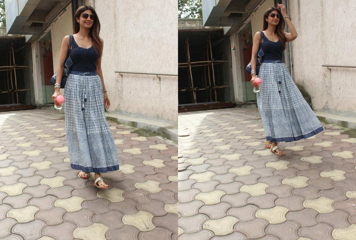 Bollywood actress Shilpa Shetty spotted in Bandra photos viral 