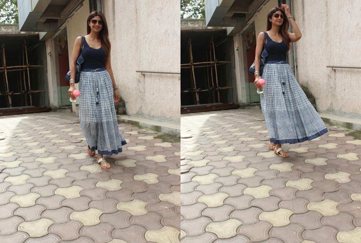 Bollywood actress Shilpa Shetty spotted in Bandra photos viral 