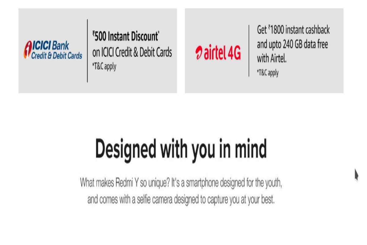 Xiaomi Redmi Y2 Goes to Sale for the First Time in India Today via Amazon
