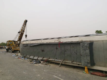 17 people killed in Volvo bus accident on Etawah mainpuri highway