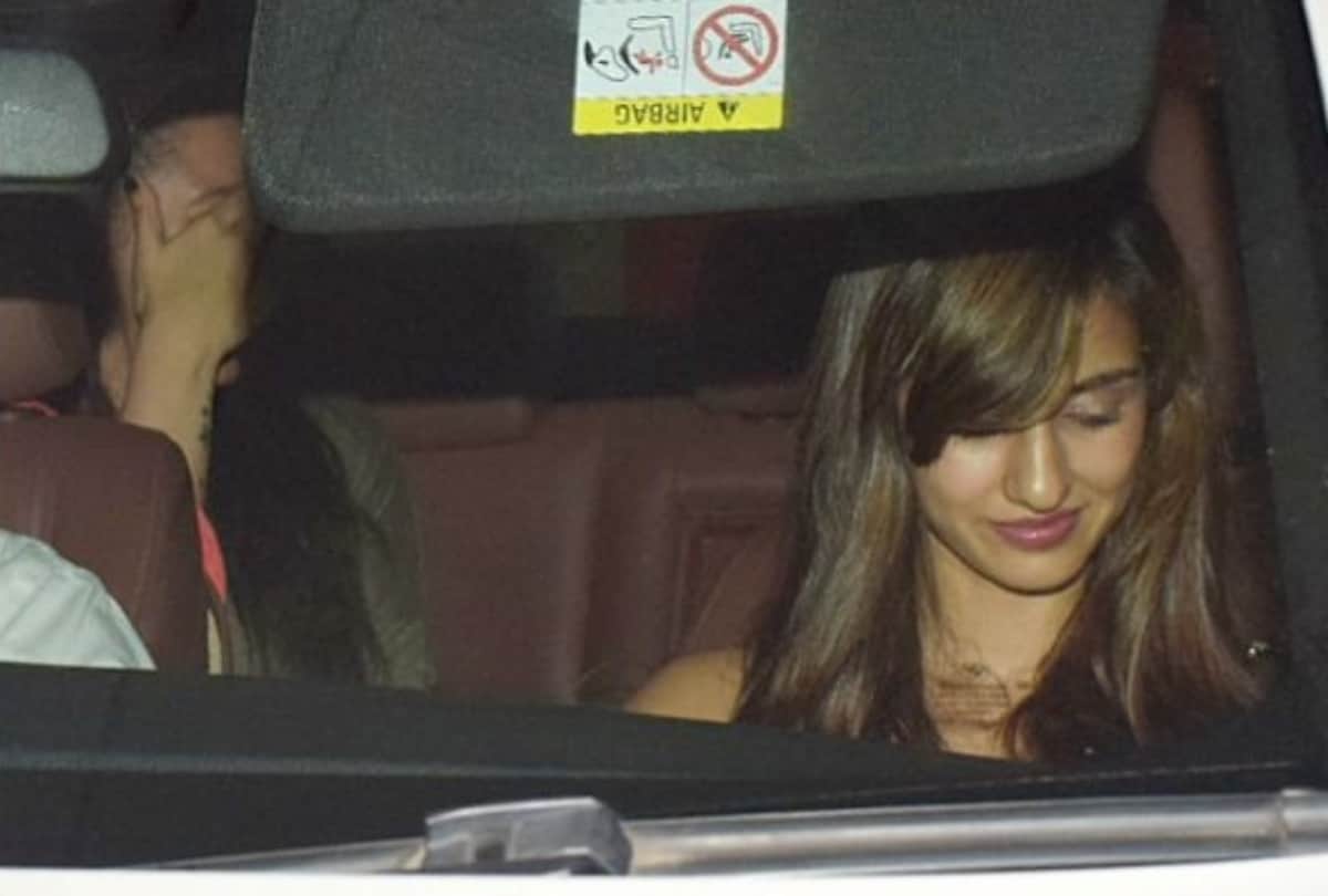 tiger shroff hiding disha patani backseat of car