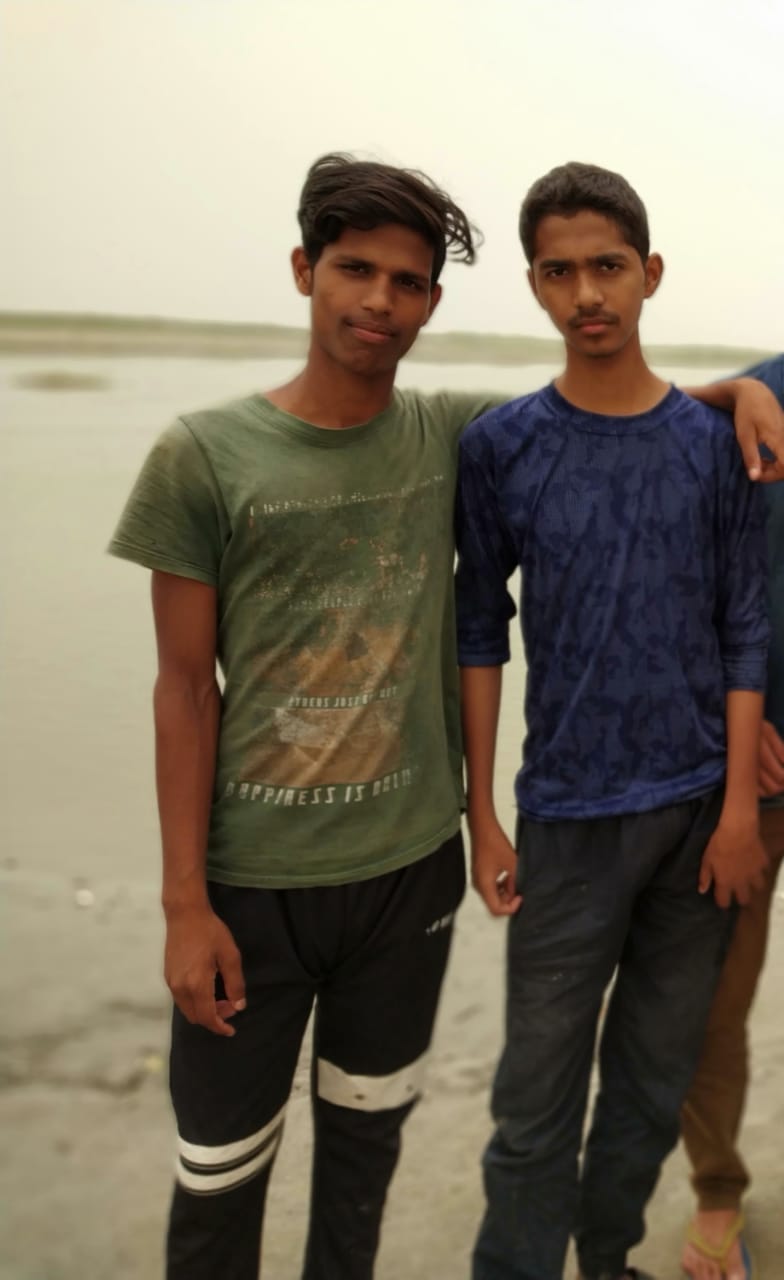 two friend sink in ghaghra river