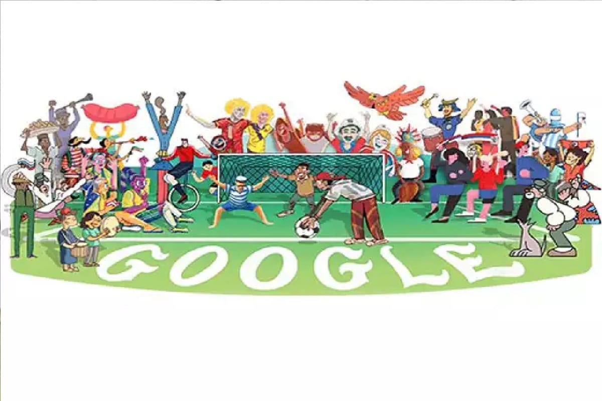 google makes doodle for celebrate fifa world cup 2018