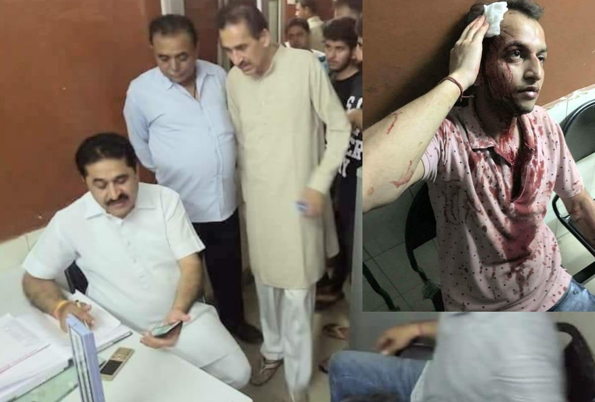 Goons attack on Ex congress MLA Ram Kumar nephew in Baddi Solan Himachal Pradesh