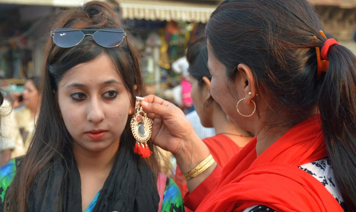purchasing in market for eid celebration