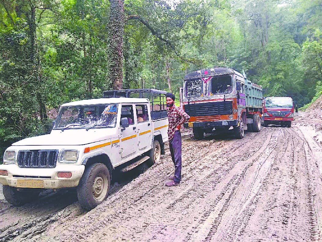 route diverted Due to the debris 