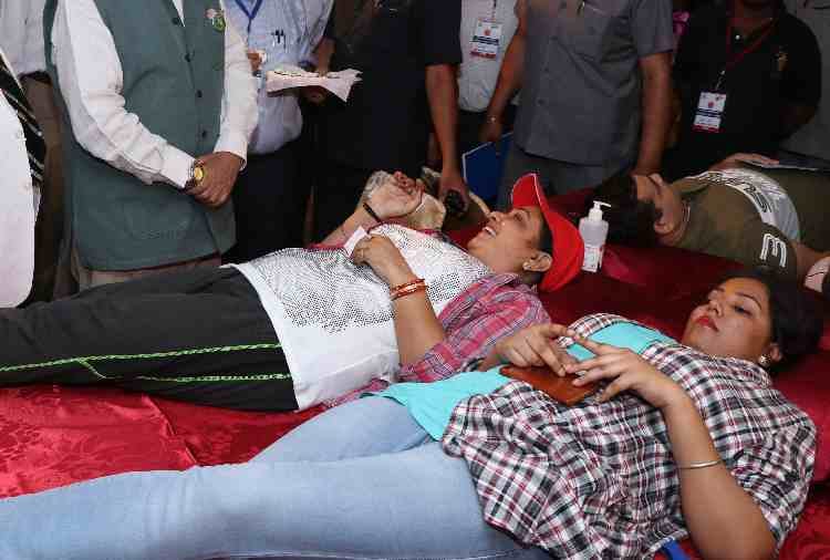 amar ujala blood donation camp on world blood donar day
