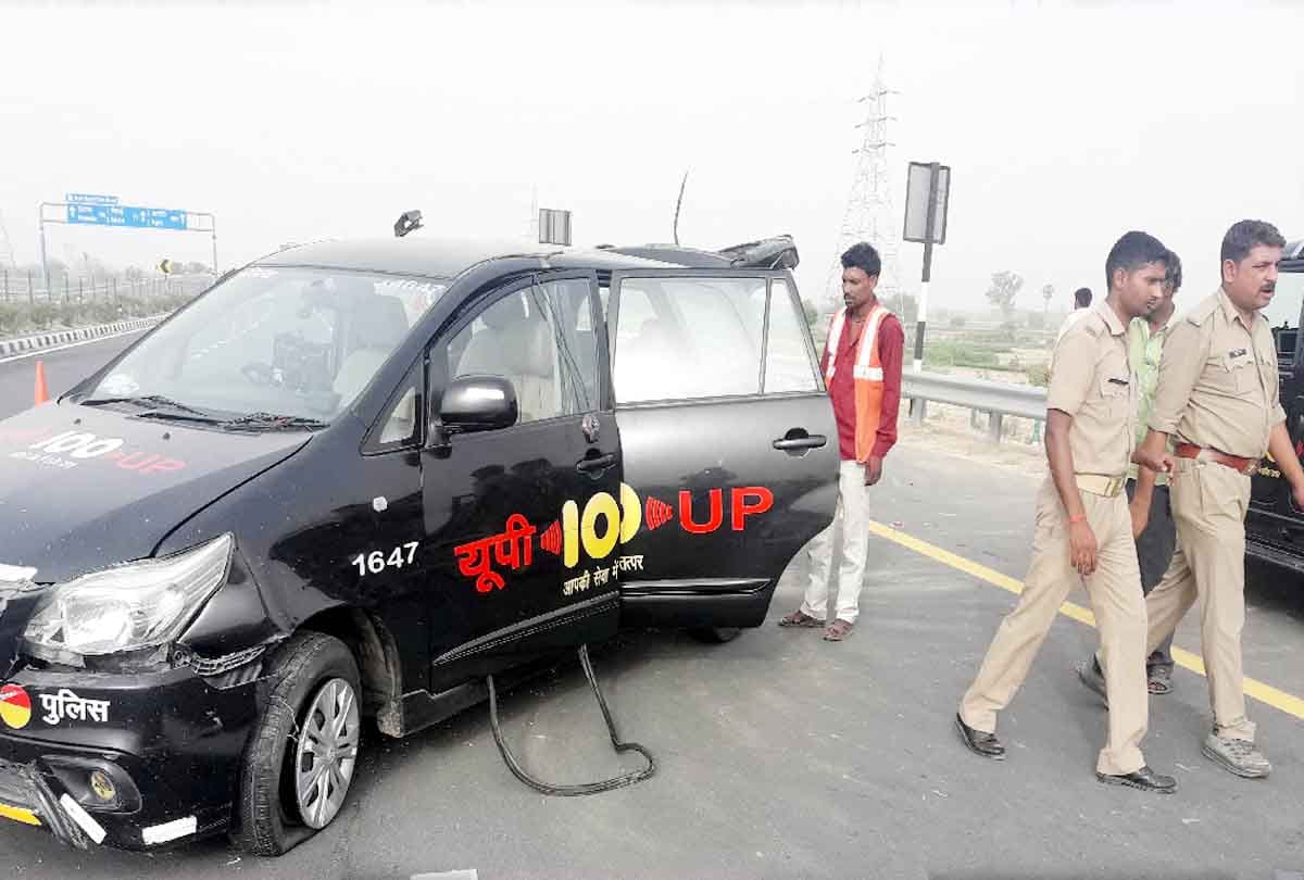 car full of alcohol hit UP 100 car in kannauj