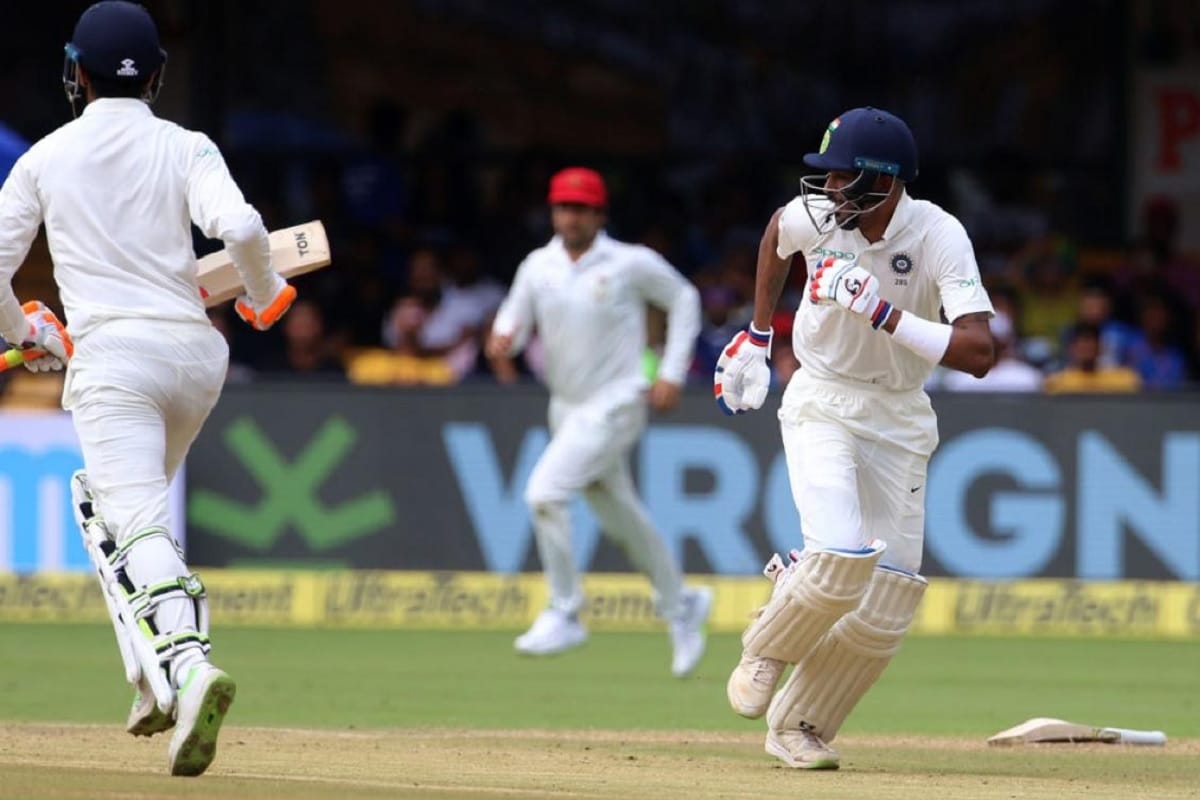 hardik pandya run out mohammad shahzad in historic test bothers afghanistan