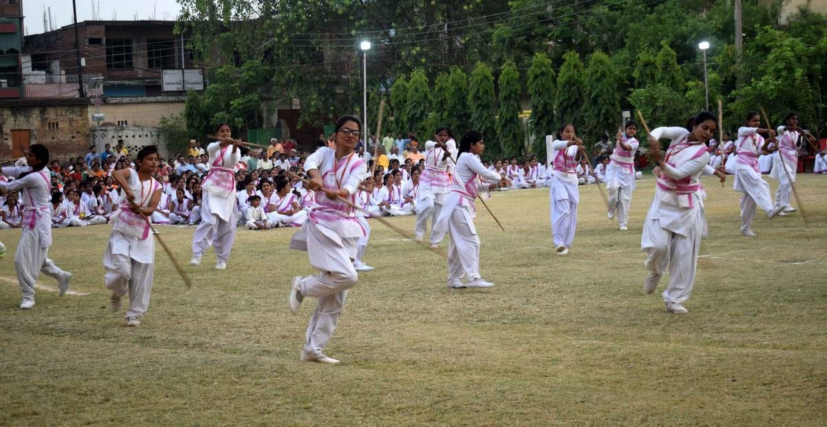 RSS women wing shows power in varanasi see photos