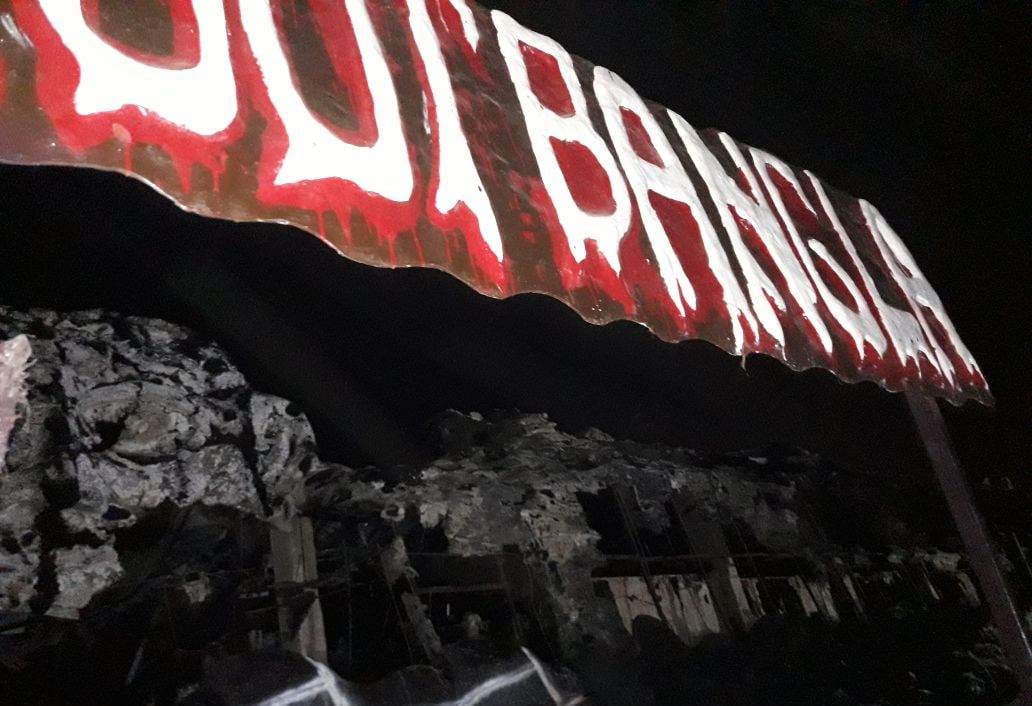 Fire in bhoot bunglow in water park at varanasi