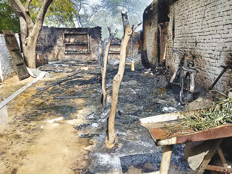 32 houses burnt with stove