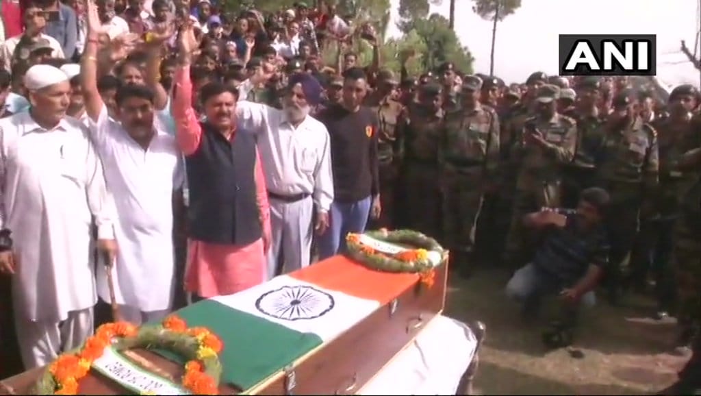 martyr army troop aurangzab dead body reached to poonch 