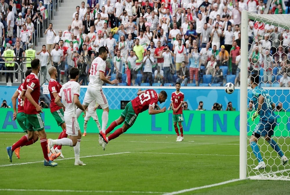 fifa world cup 2018 : iran beats morocco by 1-0 with the help of aziz bouhaddouz