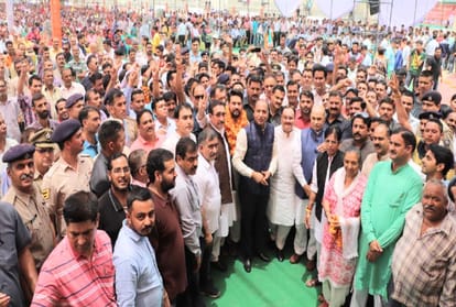 cm jairam thakur statement over virbhadra singh at hamirpur himachal shimla