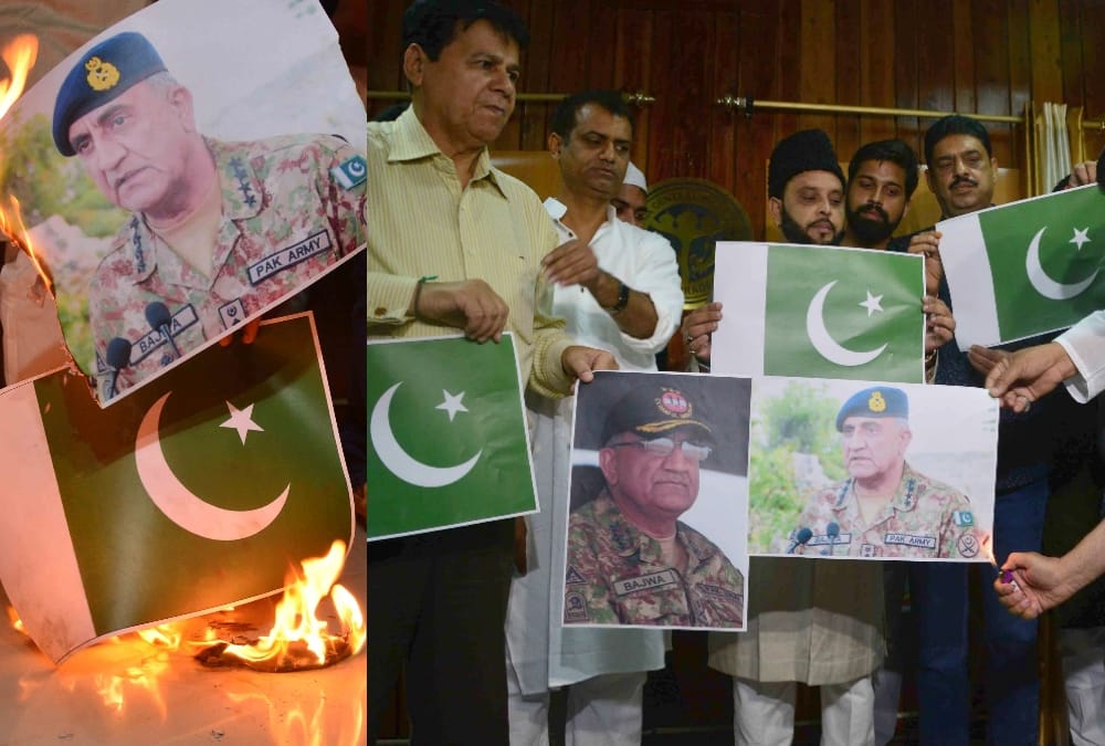  shia waqf board protest against killing of journalist shujat bukhari.