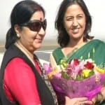 Sushma Swaraj arrives in Italy Rome on 4 European countries