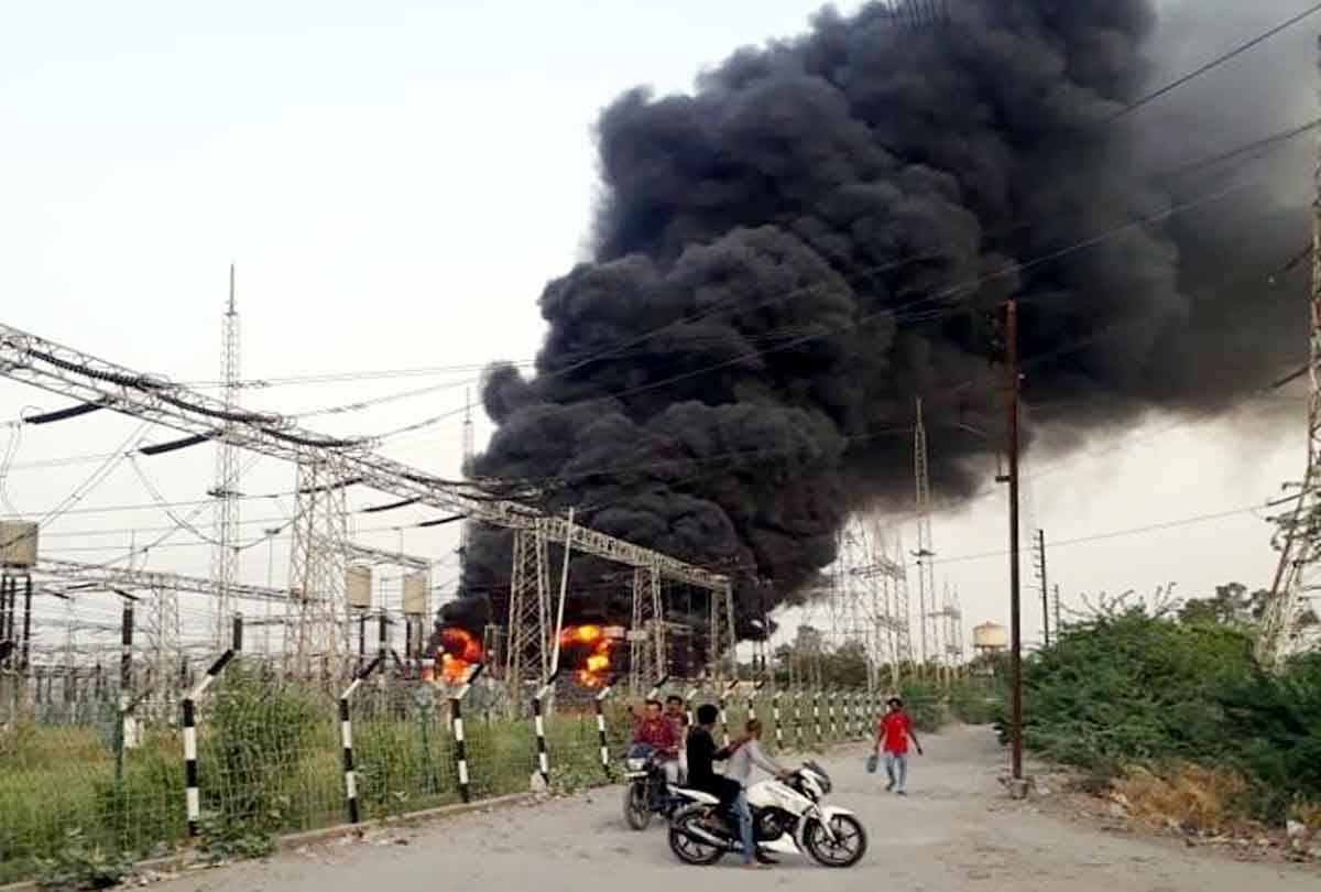 fire broke out  in Kanpur Pani Power House