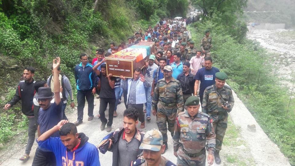 Martyr manvendra singh father emotional talk on his son funeral