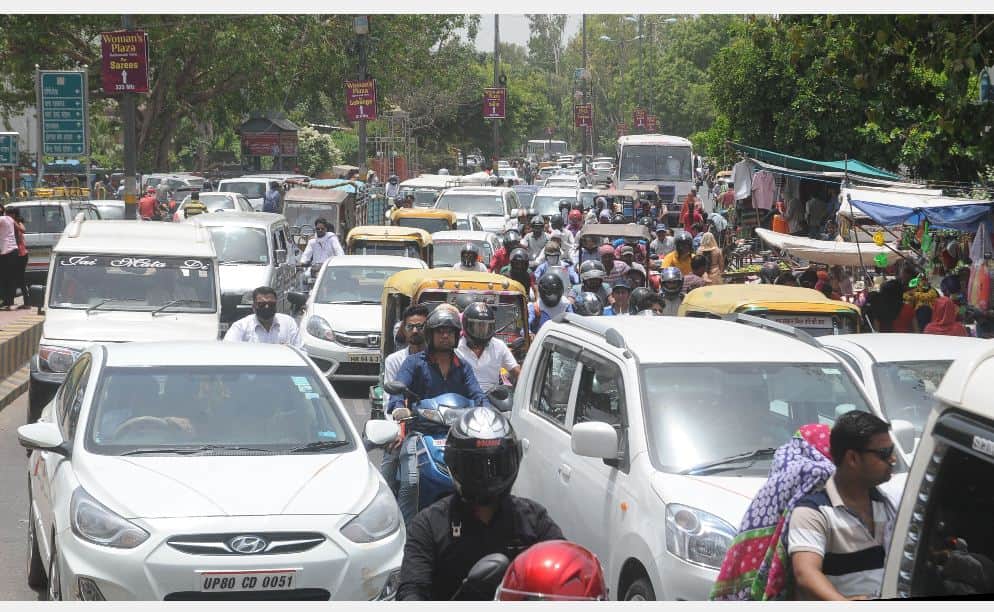 heavy jam in agra after UP Police constable exams