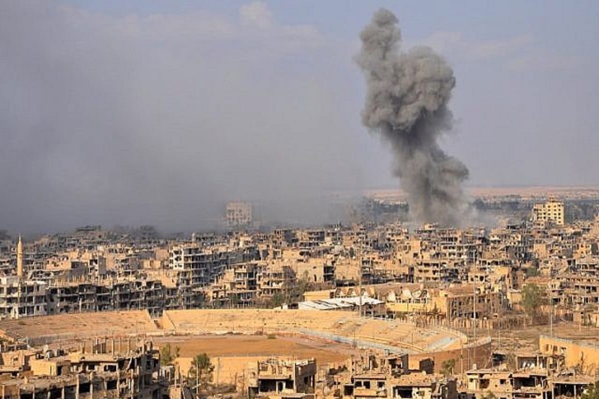 US led coalition aircraft bombed a position belonging to the Syrian army