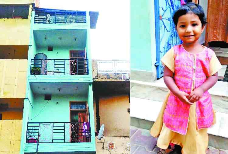girl child fell down from grill, died on the spot
