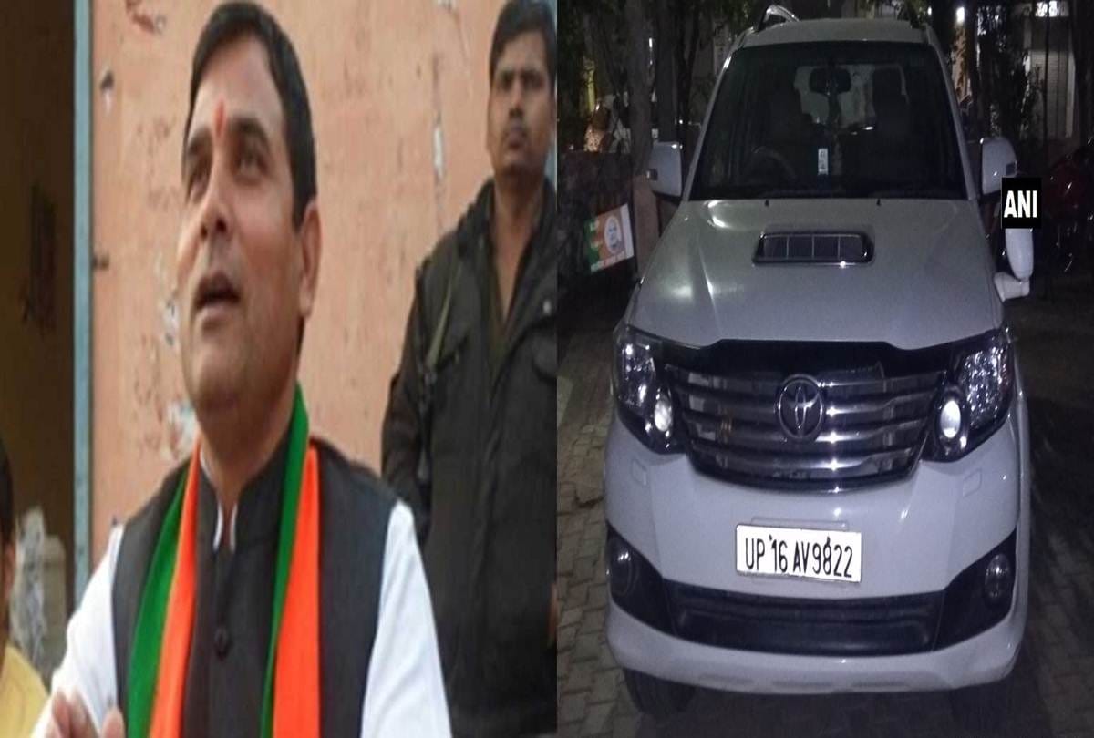firing on car of mla nand kishor gurjar, security personnel also reply to firing, no casualties 