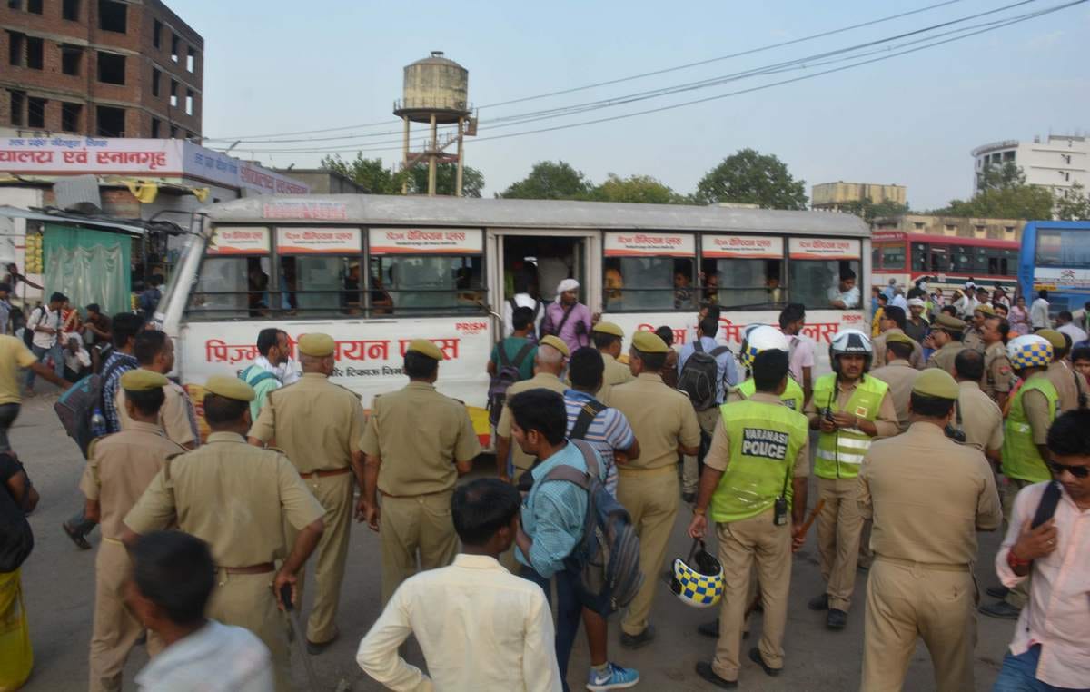UP police recruitment exam forces face trouble to manage crowd