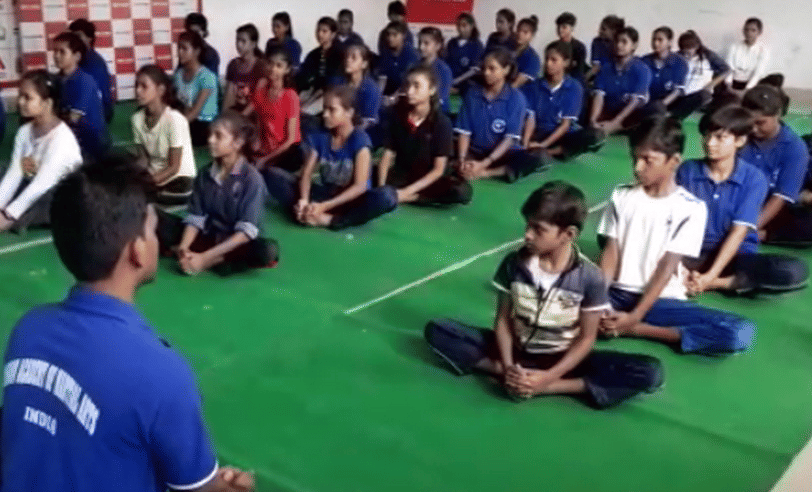Yoga training camp organised in amar ujala office at varanasi