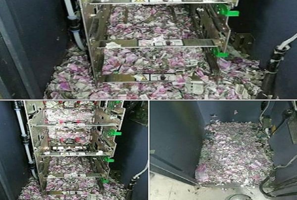 Mice destroyed twelve lakh rupees new notes in a atm at Assam