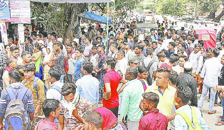 Young man for sepoy recruitment