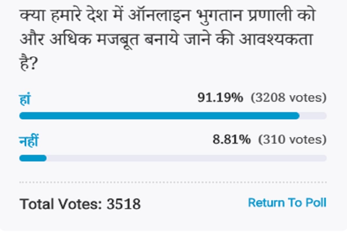 Amarujala Poll: Online payment system needs to be made stronger