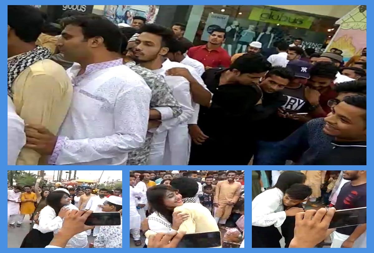 moradabad girl who hug boys on eid doing press confrence and said mother is in dipression