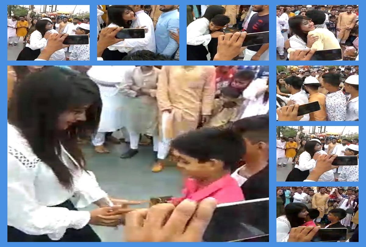 moradabad girl who hug boys on eid doing press confrence and said mother is in dipression