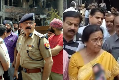 Fire broke out in SSJ International hotel located at Charbagh