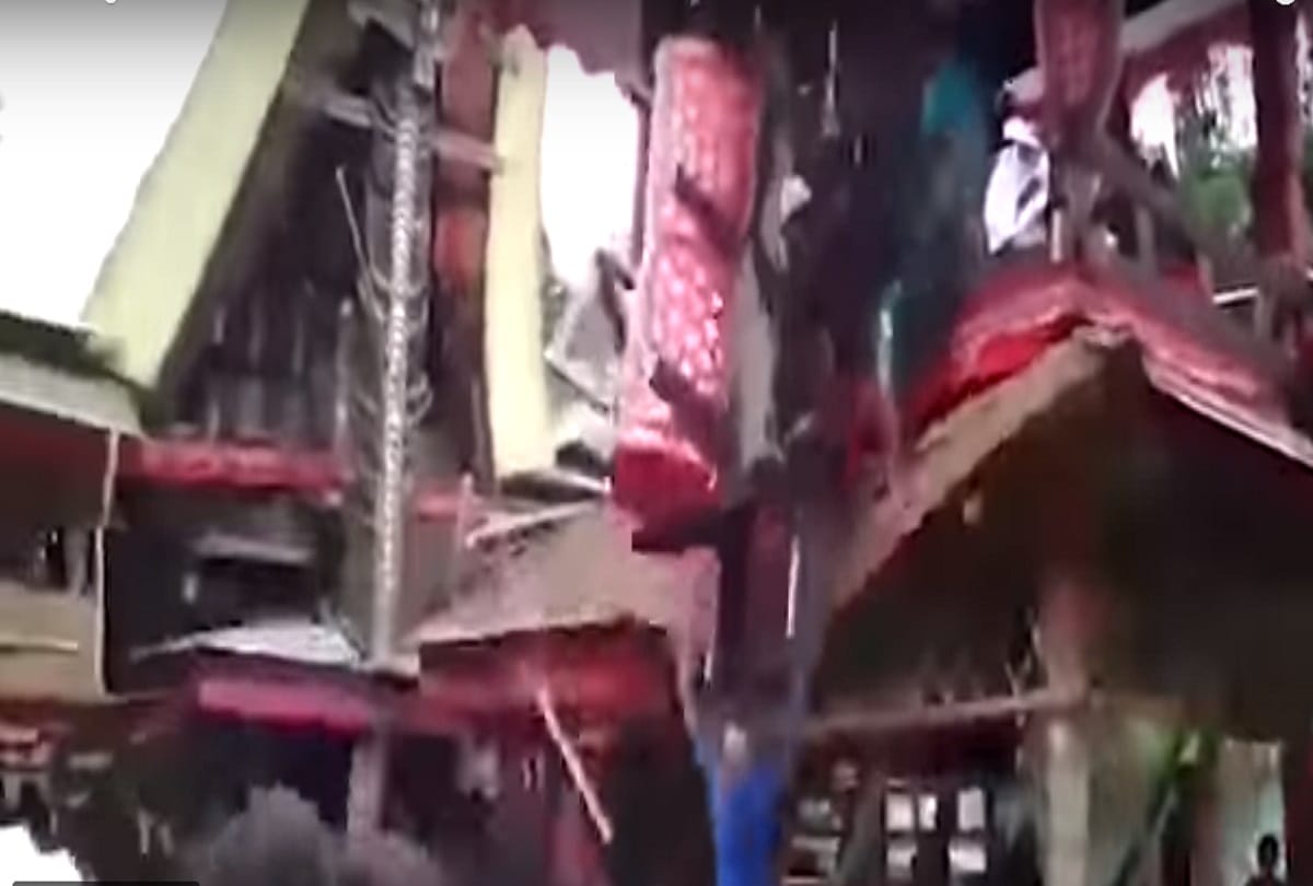 Son crushed to death by his own mothers coffin in indonesia