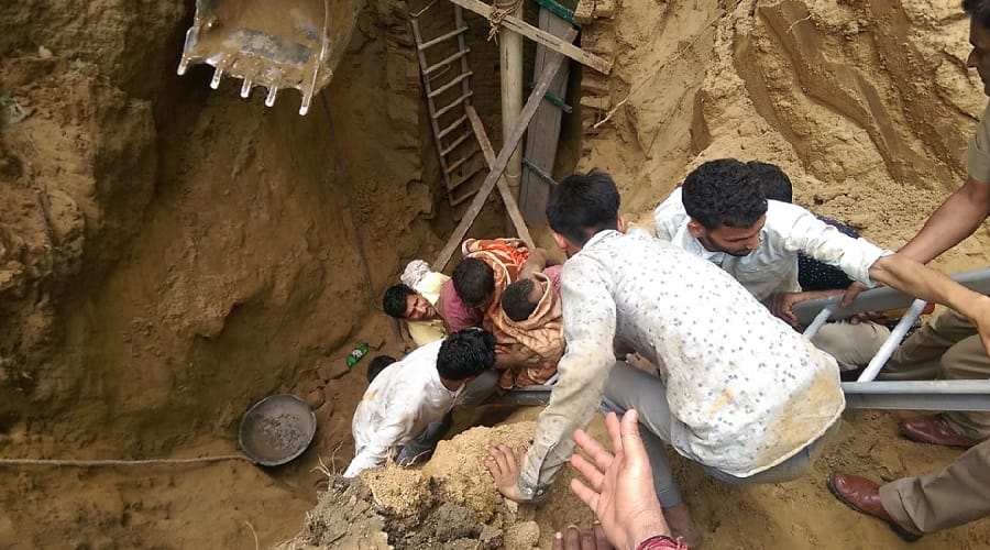Uncle and nephew dies due to soil erosion at muzaffarnagar