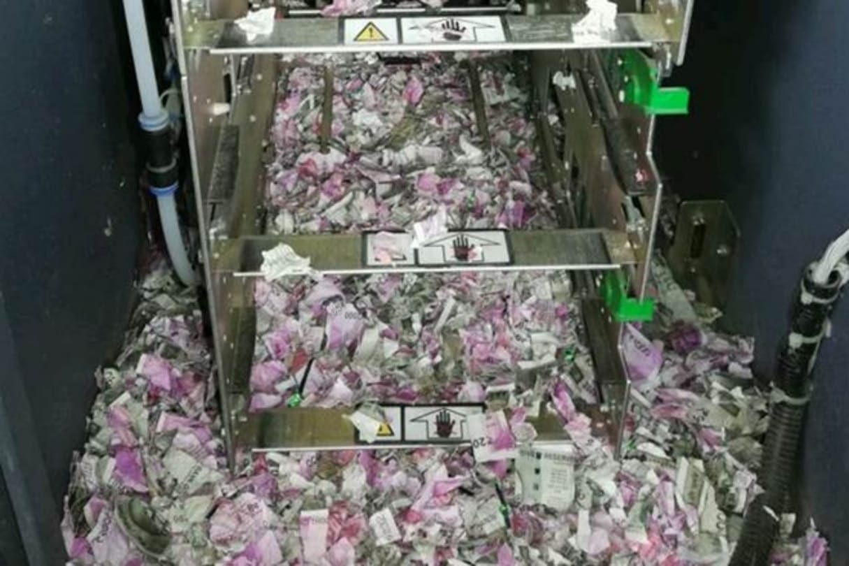 notes worth rupees 12 lakh 38 thousand were found shredded apart into pieces allegedly by mice 