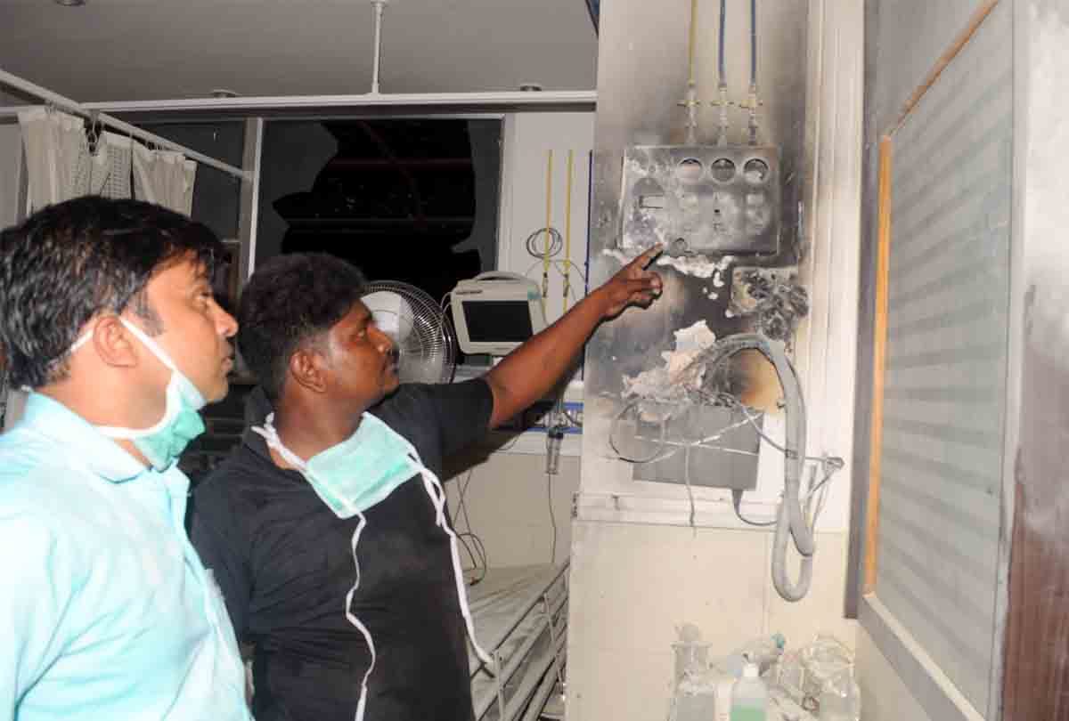 Fire in Kanpur's abha nursing home