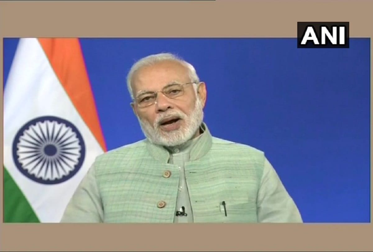 PM Modi interacting with farmers from across the country via NaMo App video conferencing 