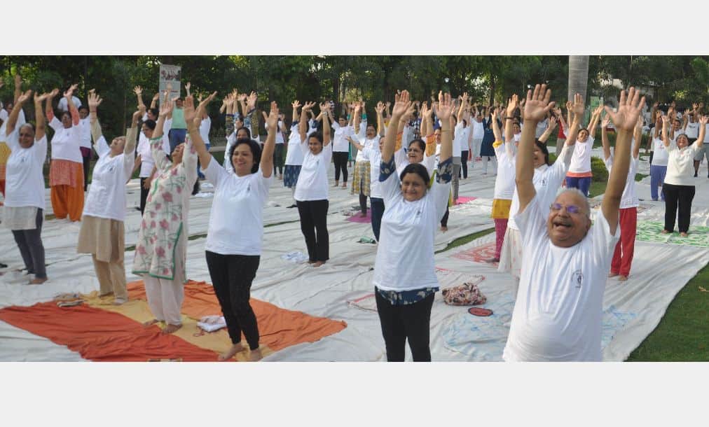 international yoga day amar ujala yogashala in dayalbagh