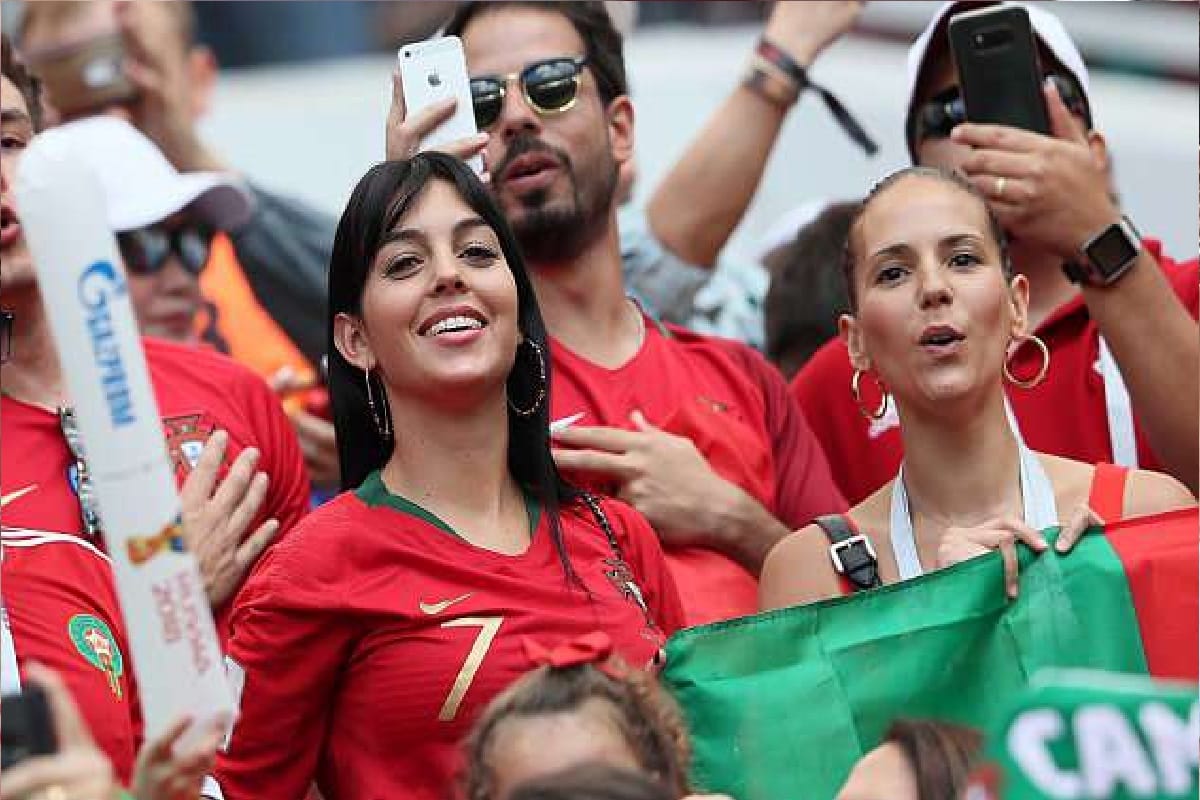 Cristiano Ronaldo girlfriend Georgina Rodriguez supports Portugal in fifa world cup 2018