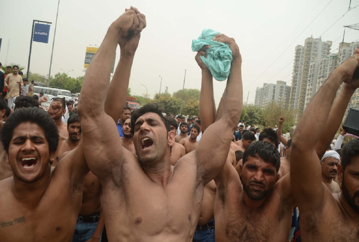 Dumping Ground- half naked rural protest against authority  