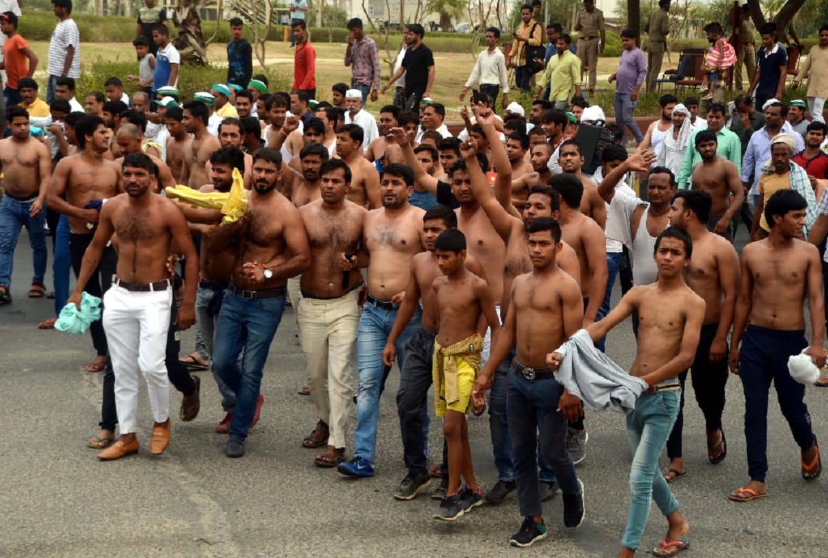 Dumping Ground- half naked rural protest against authority  