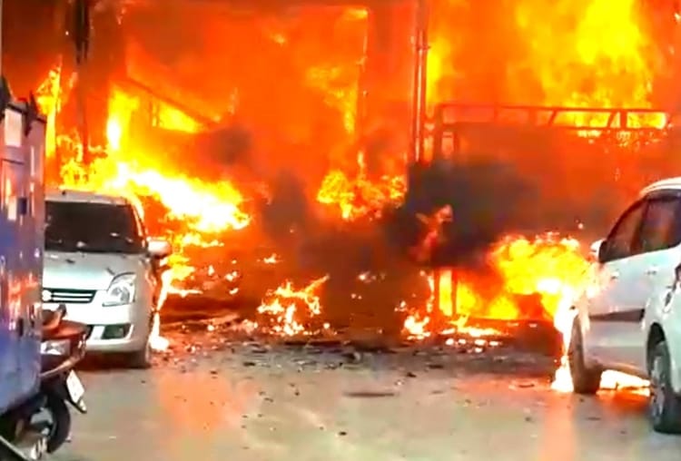 Man died by burning in fire in hotel ssj international
