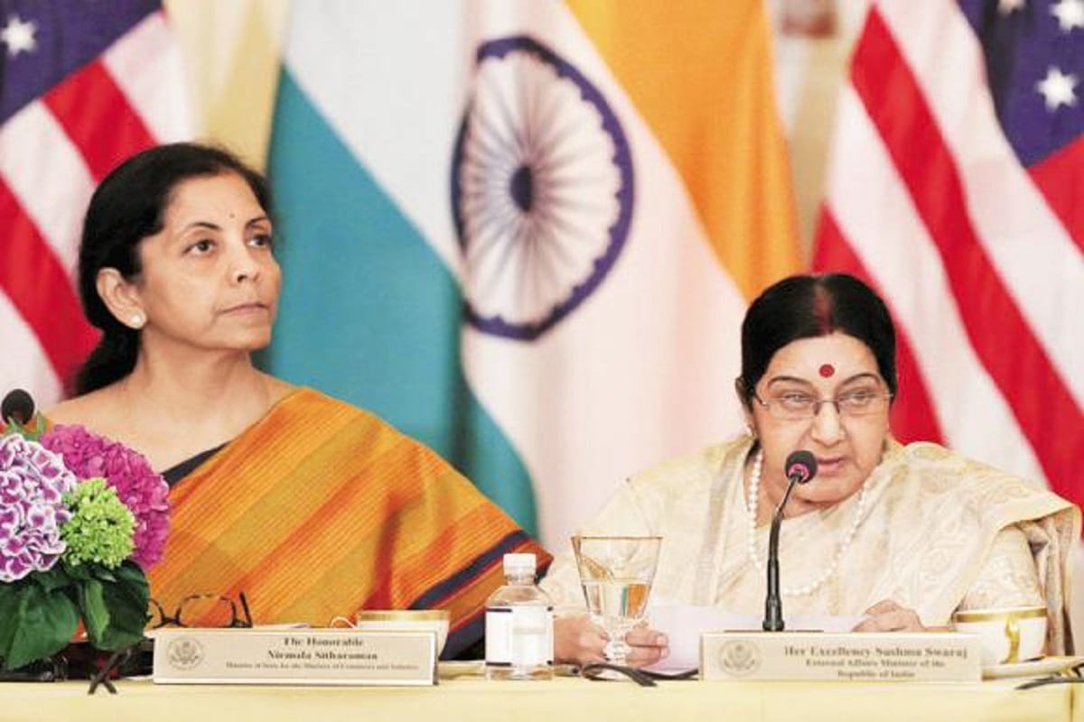  Sushma swaraj and defence minister Nirmala will go for first India-US '2 + 2' talks