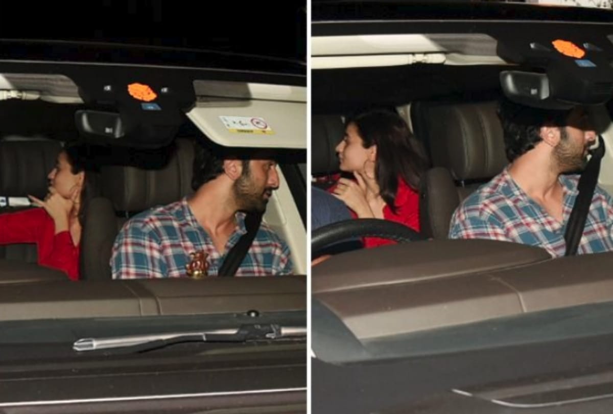 Ranbir Kapoor along with Alia Bhatt spotted late night Sanjay Dutt residence 
