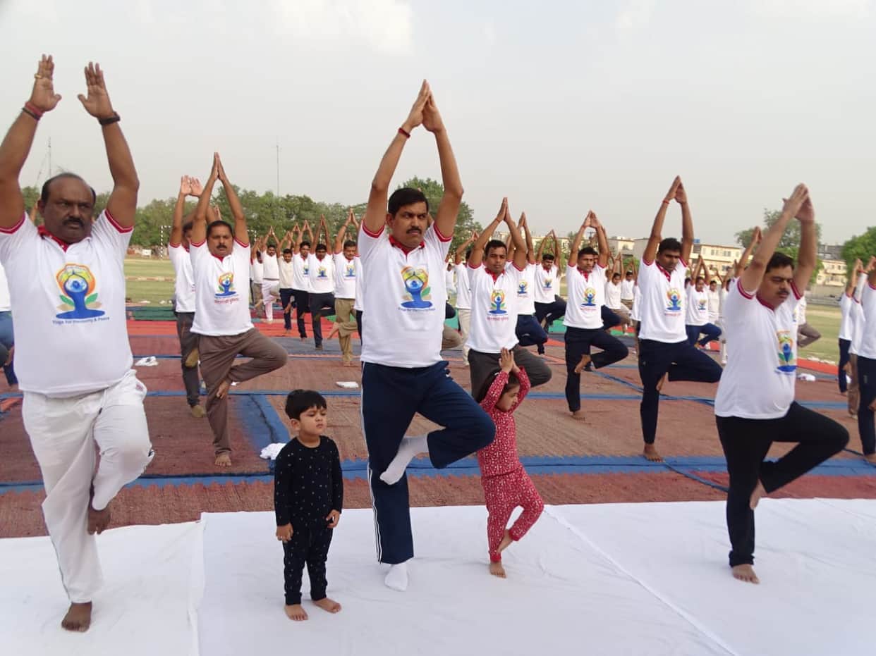 International yoga day celebration in varanasi see images