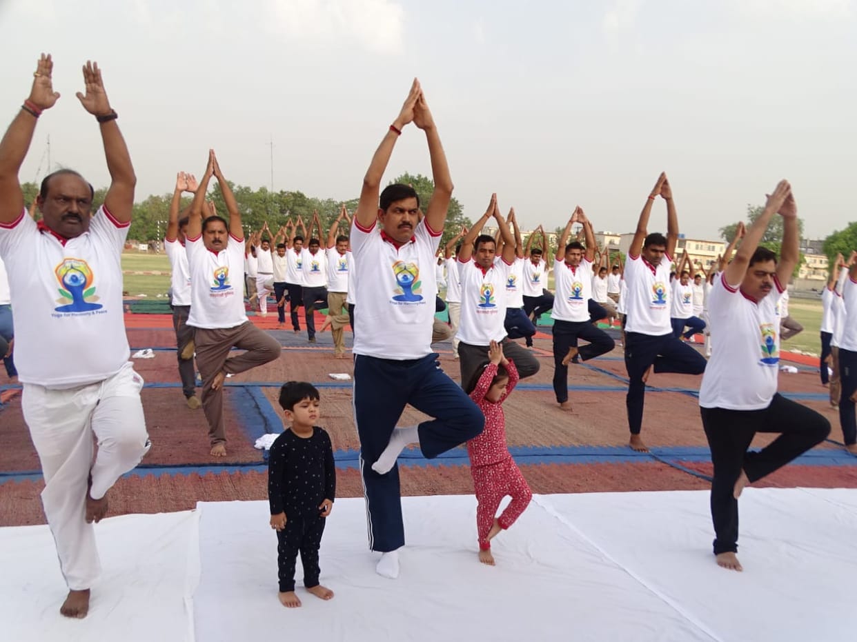 International yoga day celebration in varanasi see images