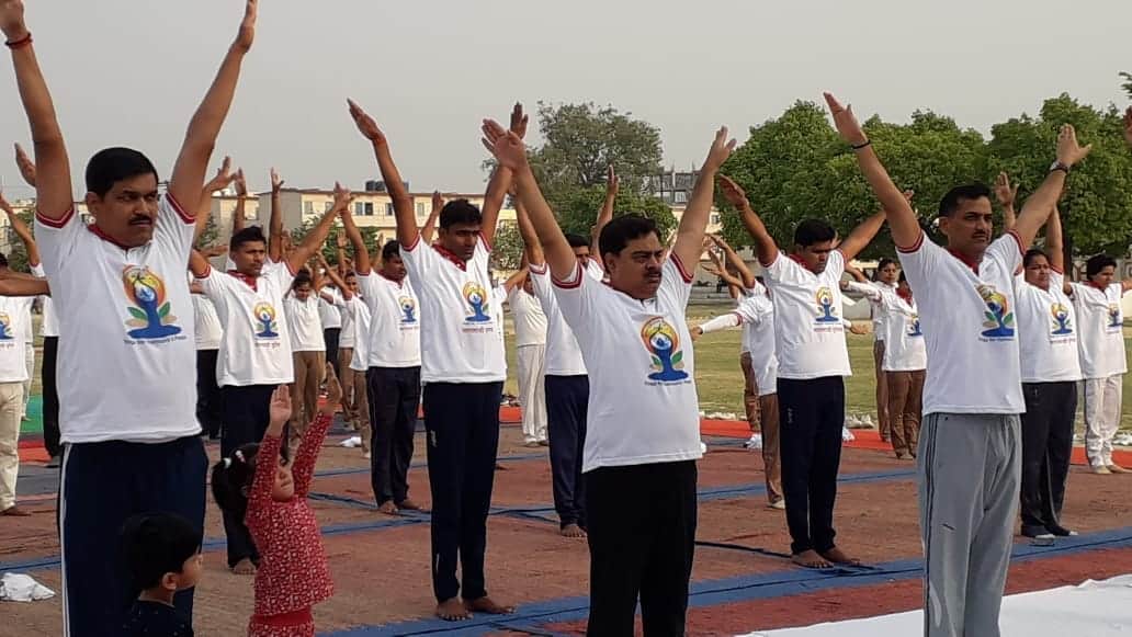 International yoga day celebration in varanasi see images